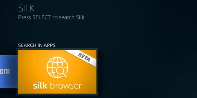 Amazon Silk Browser lässt sich auf dem Fire TV blicken