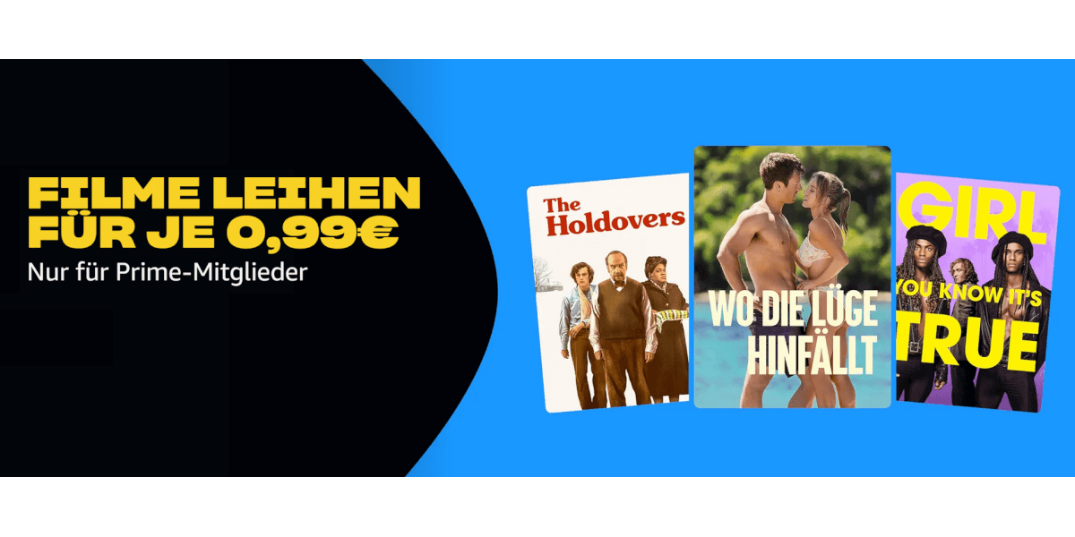 Prime Video: Über 400 Filme für jeweils 99 Cent leihen