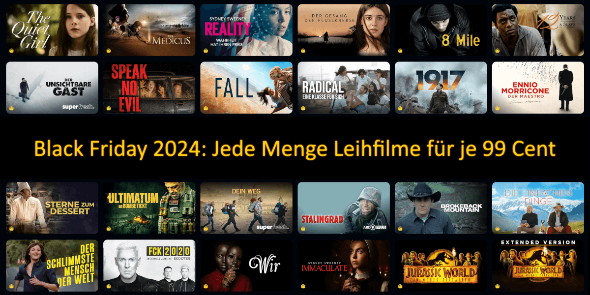 Amazon Black Friday 2024: Riesige 99-Cent-Aktion bei Amazon Prime Video