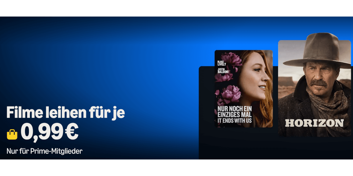 Amazon Prime Video: Filme leihen für jeweils nur 99 Cent - Teaserbild